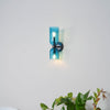Modern Glass Wall Sconce with Brass or Black Finish for Bedroom and Hallway