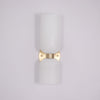 Modern Glass Wall Sconce with Brass or Black Finish for Bedroom and Hallway