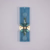 Modern Glass Wall Sconce with Brass or Black Finish for Bedroom and Hallway