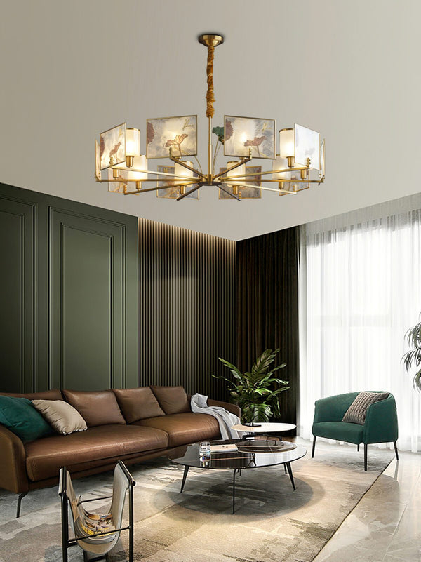 Enamel Lotus Chandelier