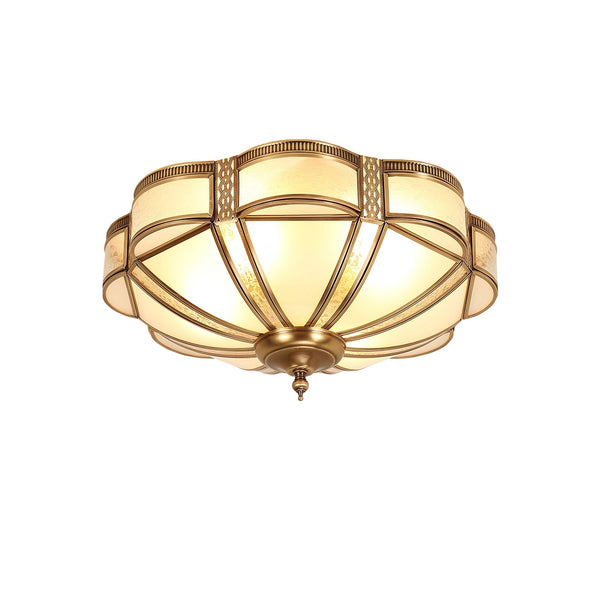 Floral Brass Ceiling Lamp