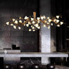 Flower Bloom Branch Brass Chandelier
