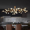 Flower Bloom Branch Brass Chandelier
