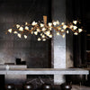 Flower Bloom Branch Brass Chandelier