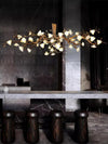 Flower Bloom Branch Brass Chandelier