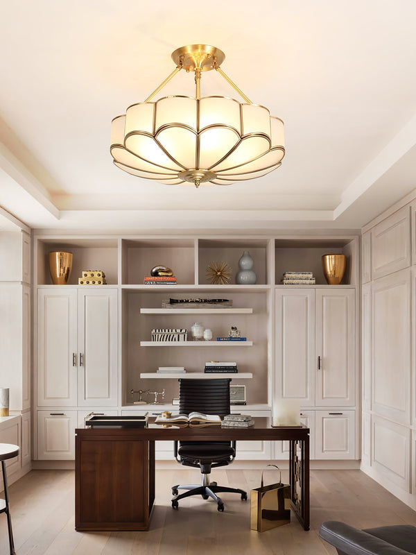 Flower Shape Glass Ceiling Light