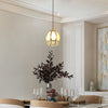 Flower Shaped Brass Pendant Light
