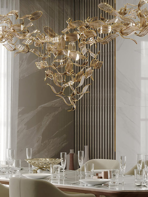 Fluttering Leaf Ceiling Chandelier Light Fixture
