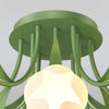 French Cream Orchid Ceiling Lamp