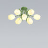 French Cream Orchid Ceiling Lamp