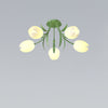 French Cream Orchid Ceiling Lamp