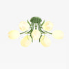 French Cream Orchid Ceiling Lamp