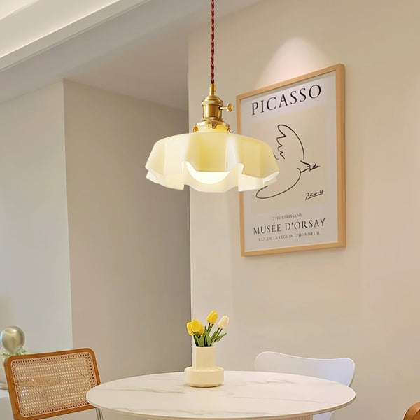 French Flower Pendant Swag Light