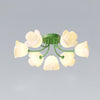 French Romantic Rose Ceiling Lamp