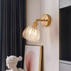 art deco lotus glass wall sconce