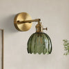 art deco lotus glass wall sconce