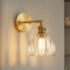 art deco lotus glass wall sconce