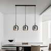 Glass Drum Shaped Pendant Light