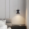 Glass Drum Shaped Pendant Light