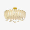Glass Feather Ceiling Light