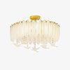 Glass Feather Ceiling Light