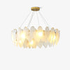 Glass Feather Chandelier
