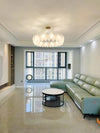 Glass Feather Chandelier