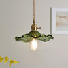 Glass Hibiscus Flower Pendant Light