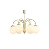 Cream Glass Sphere Chandelier