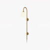 Globe Brass Plug In Wall Sconce