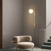 Globe Brass Plug In Wall Sconce