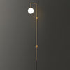 Globe Brass Plug In Wall Sconce