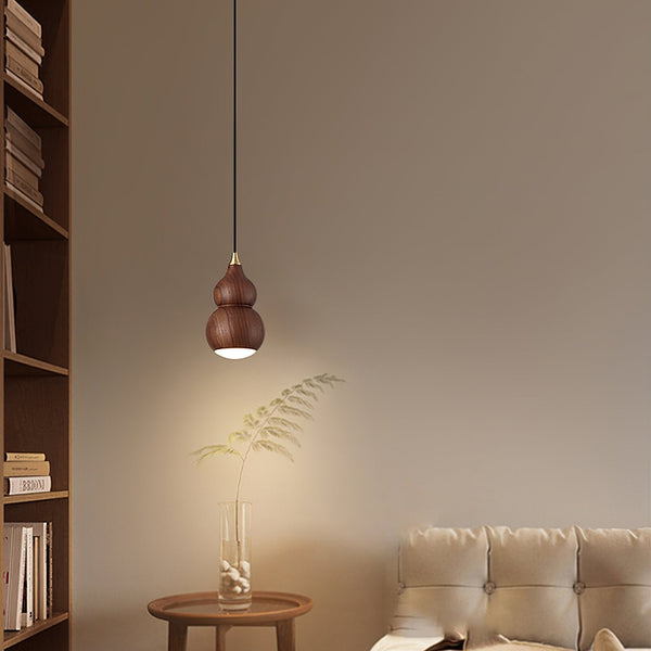 Wooden Gourd Pendant Lamp