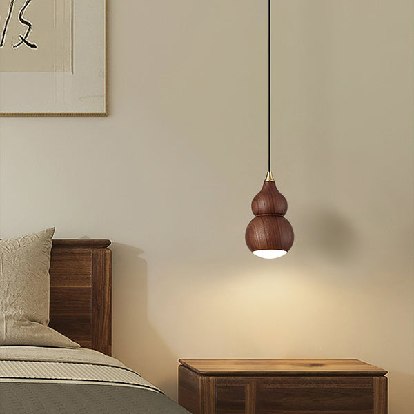 Wooden Gourd Pendant Lamp