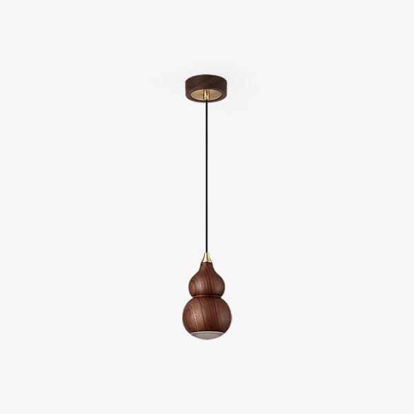 Wooden Gourd Pendant Lamp