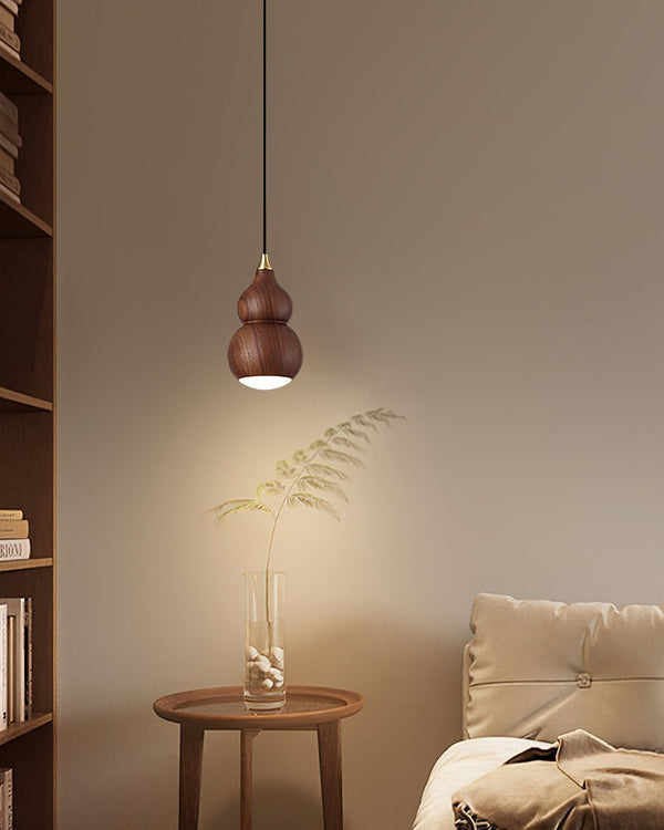 Wooden Gourd Pendant Lamp