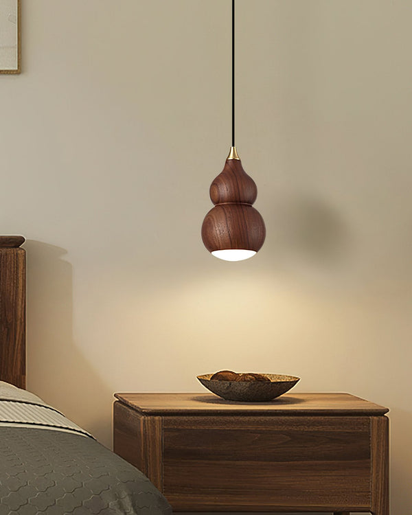 Wooden Gourd Pendant Lamp