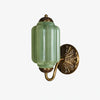 Vintage Scallop Milk Glass Wall Sconce in Oiled Brass for Bedroom and Hallway