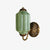 Vintage Scallop Milk Glass Wall Sconce in Oiled Brass for Bedroom and Hallway