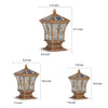 Vintage Pattern Solar Powered Fence Post Light Ha083053