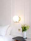 Blown Glass Opal Glass Wall Lamp