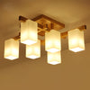 Japanese Square Wooden Art Ceiling Lamp