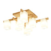 Japanese Square Wooden Art Ceiling Lamp