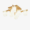 Japanese Square Wooden Art Ceiling Lamp