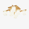 Japanese Square Wooden Art Ceiling Lamp