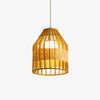 Japanese Wooden Bird Cage Pendant Light