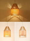 Japanese Wooden Bird Cage Pendant Light