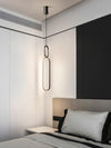 Led Oval Linear Pendant Light
