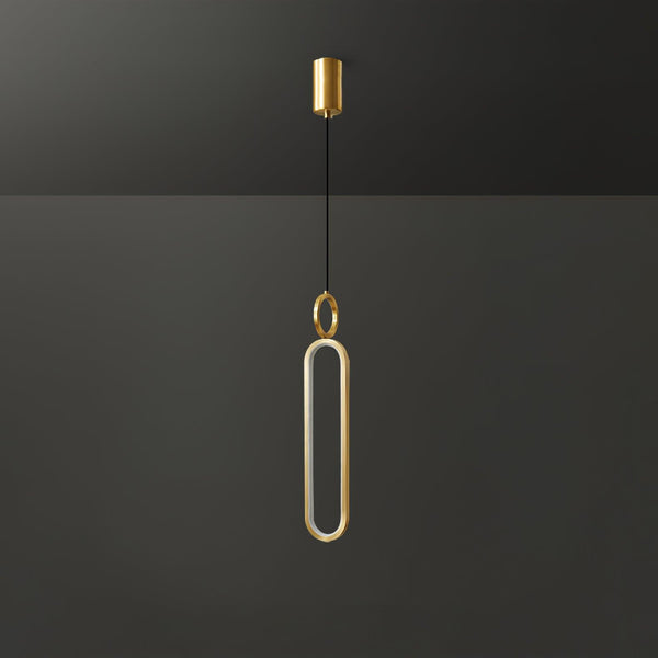 Led Oval Linear Pendant Light