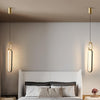 Led Oval Linear Pendant Light